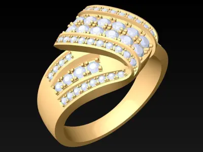 Diamond Ring - Womens Rings - N110253 3D print model