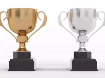 Trophy Cups 3D model 12