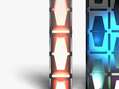 Stage Decor 30 Modular Wall Column 3D model