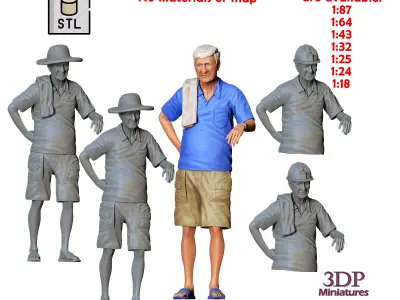 N5 a man leaning on a car 3D print model