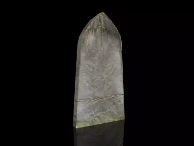 Tombstone stone Free low-poly 3D model