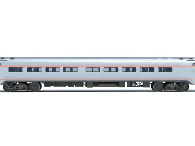 Passenger Train Car 3D model