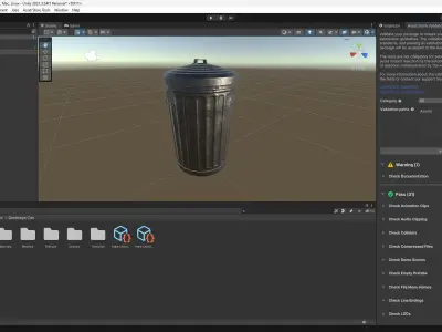Garbage Can 3D Model Game Ready Low-poly 3D model