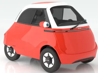 Microlino electric scooter car Red 3D model
