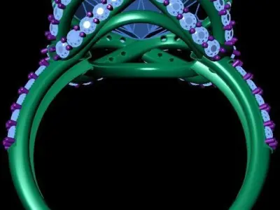 women ring 21 3D print model