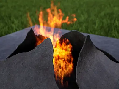 CastIron Fireplace 3D Model Design for Interior exterior 3D model