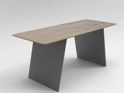Losk Dining Table Low-poly 3D model