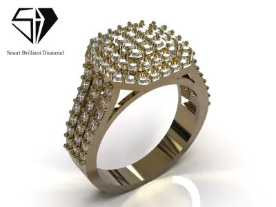 Luxury woman CAD ring model jr00357 3D print model
