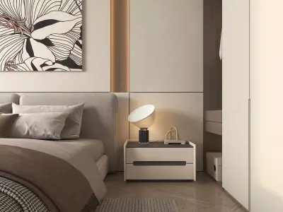 Modern Bedroom Scene 38 3D model