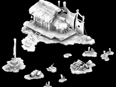 Game Kunlun Snow Mountain - House 95 3D model