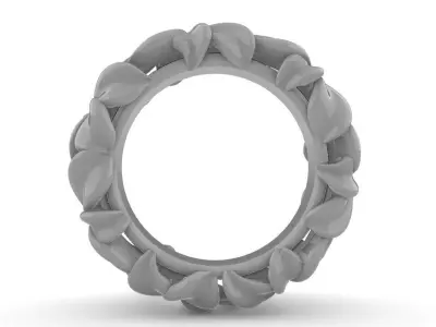 Wedding Ring With Lili Flower 3D print model