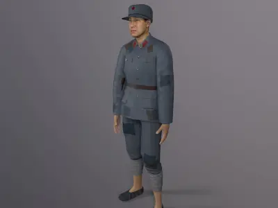 Chinese avatar Low-poly 3D model