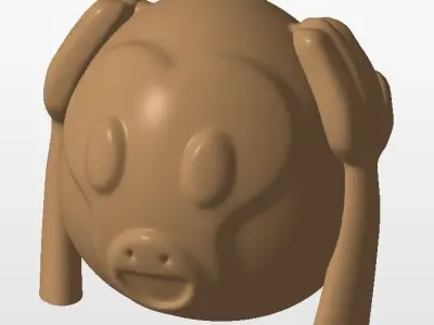 Kikazaru monkey 3D print model