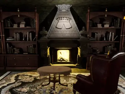 Cozy Library - Unreal Engine Free 3D model