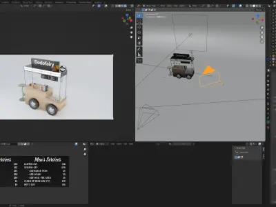 Pastry cart 3D model