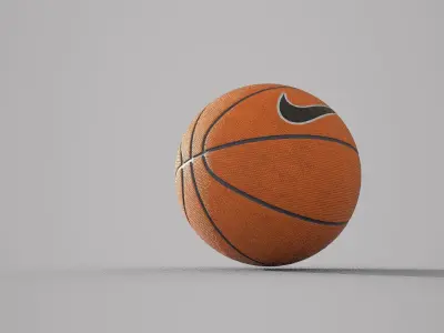 Professional Basketball Ball Low-poly 3D model
