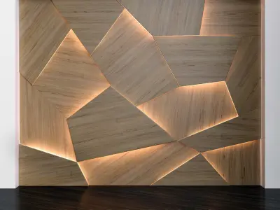 Wooden 3D panels 3D model