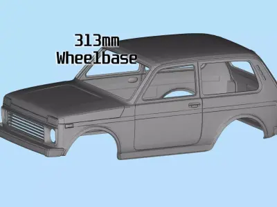 Custom bodies rc car files LADA Niva Russian SUVs 3D print model