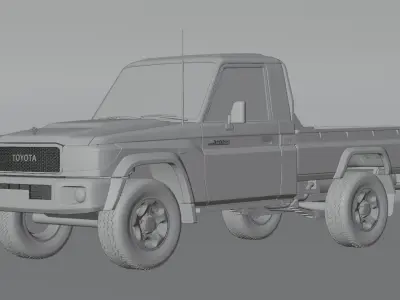 LAND CRUISER PICKUP - Beige 3D model