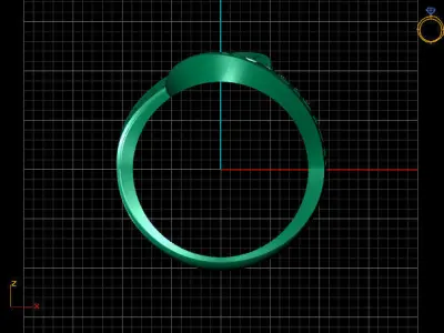 Fancy Womens Rings Plain Rings Ready STL 3DM Models Rings 3D print model 43