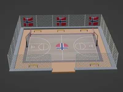 Basketball Stadium - Norway Low-poly 3D model