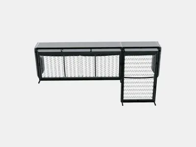 APPLARYD 4-seat sofa with chaise longue Low-poly 3D model