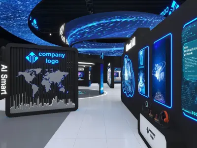 exhibition stand 30x14 model 3D model