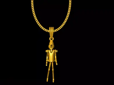 Pinachio pendant charms - one inch pendant 3D print model