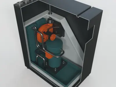 Heat Pump 3D model
