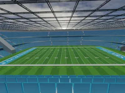 Jacksonville Jaguars - American Football Stadium Low-poly 3D model