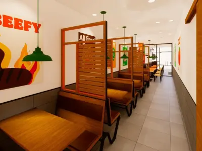 Detailed Burger King Restaurant Design - Prime Concept 2 3D model