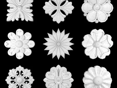 Ornament Element Pack 05 3D model