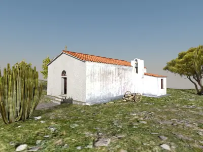Country Church of Santa Reparata - Sardinia - Italy 3D Low-poly 3D model
