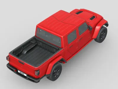 Jeep Gladiator Rubicon 2020 Low-poly 3D model