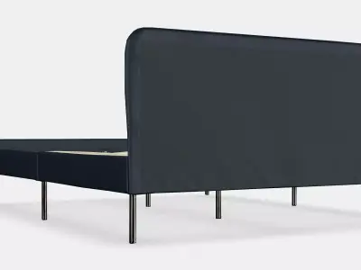 SLATTUM Upholstered bed frame 2 Low-poly 3D model