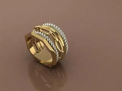 gold ring - jewelry - 3D file 3D print model