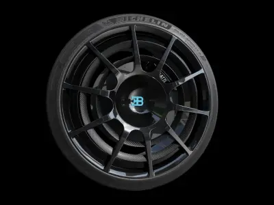 Bugatti Chiron Pur Sport carbon fiber Wheels 3D model