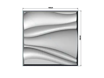 3d wall organic wave decorative panel  3D print model