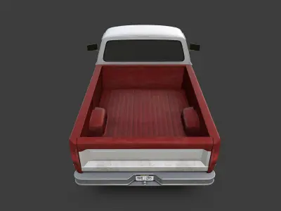 Pickup Truck Low-poly 3D model order