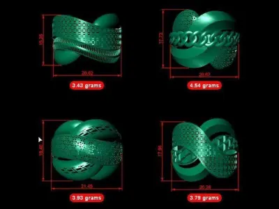 Women Fusion ring pack 3D print model