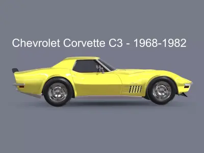 Chevrolet Corvette C3 Stingray - 1968-1982 3D model