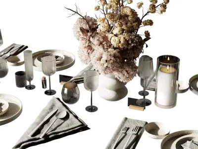 Tableware set 002 3D model