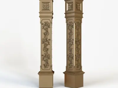 stair column for cnc 3D model