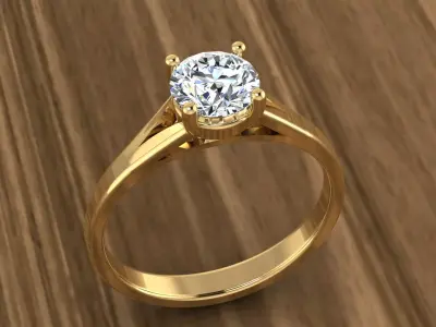 Jewelry Diamond Ring 3D print model