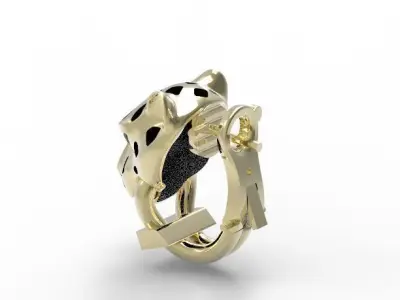 panter de earrings  3D print model