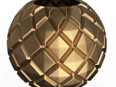 Sphere  with Rombs CNC Low-poly 3D model