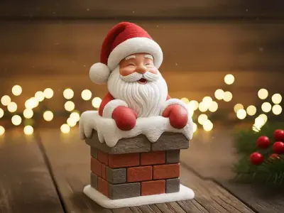 Santa Claus chimney decoration 3D print model
