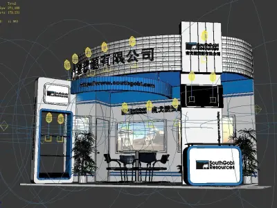Booth - Area - 6X3-3DMAX2009-02 3D model