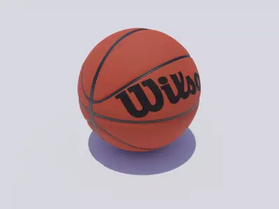 Basketball ball Low-poly 3D model 6