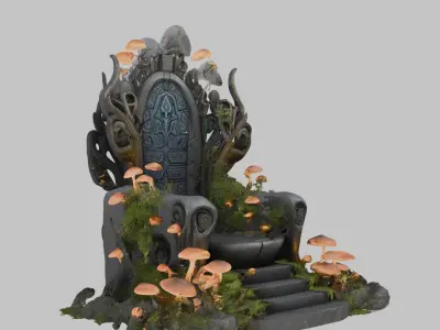 Mystical Shrine 3D Model Low-poly 3D model